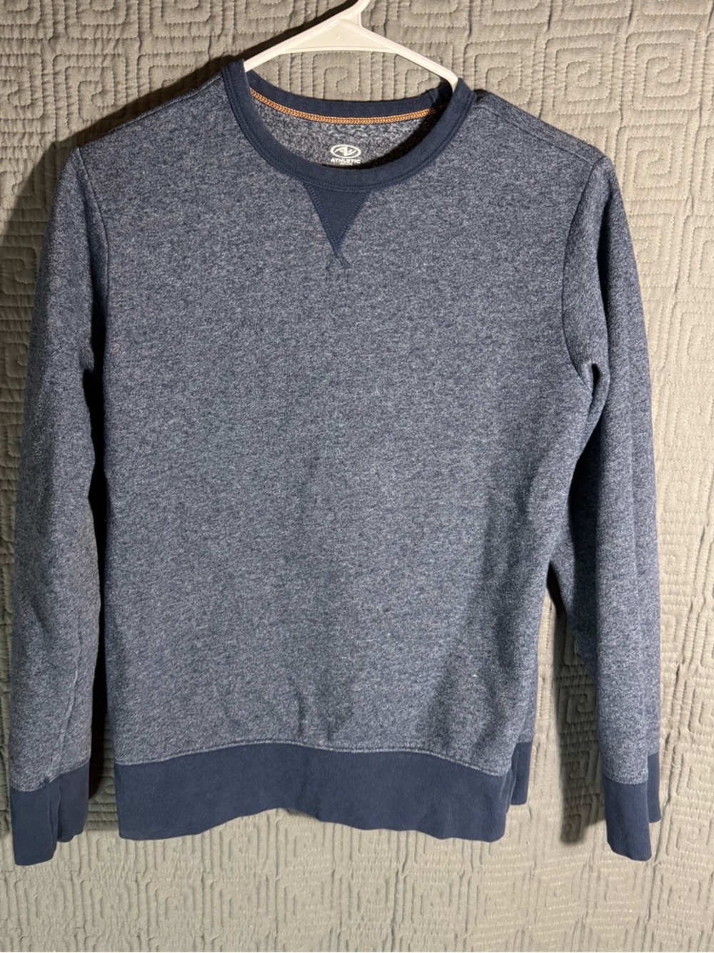 Athletic Works Pullover Sweater Boys XL 14/16 Blue Long Sleeve Cotton Blend